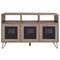Emma and Oliver 44"W 3 Shelf Storage Console/Cabinet with Metal Doors
